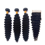 Ajais  Indian Deep Wave Human Hair 3 bundle deals