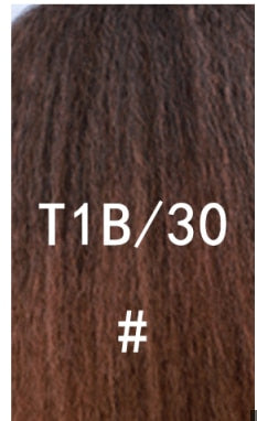 Lydia Tail Warping Synthetic 16&quot; Kinky Straight Hairpiece With Two Plastic Comb Drawstring Ponytail Hair Extension Natural Black